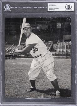Roy Campanella Signed and Inscribed 8x10" Photo to Preacher Roe Signed "Campy" - Part of Roes Personal Collection (Beckett) 